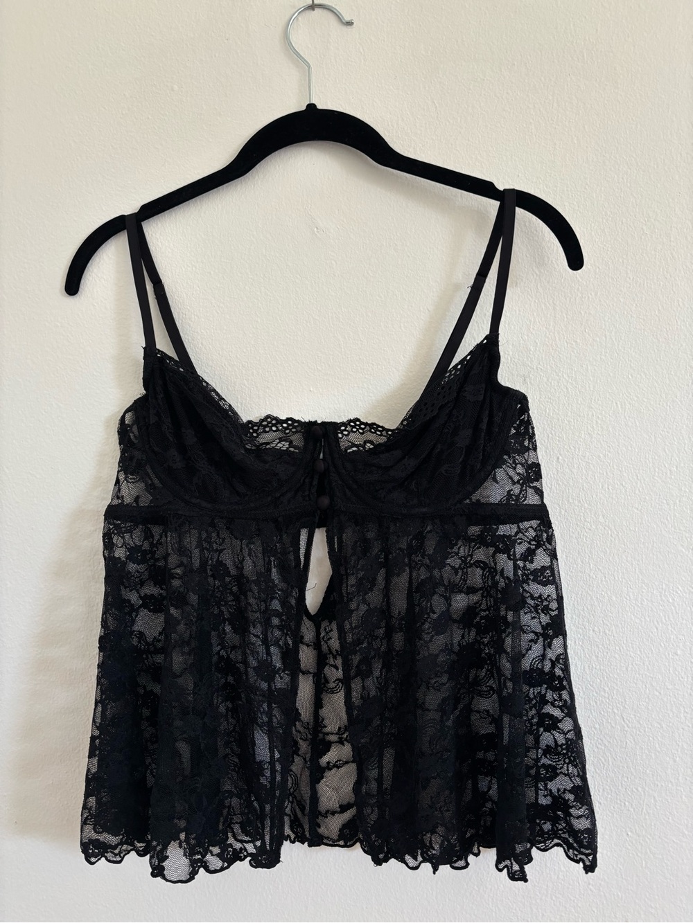 Kimchi Blue Black Lace Babydoll Chemise